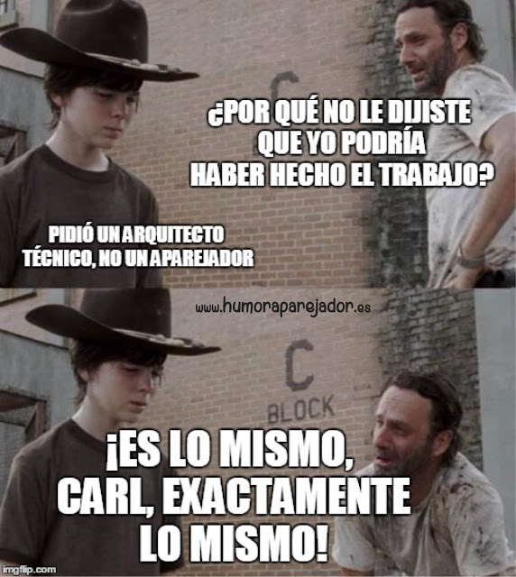 humor aparejador y arquitecto técnico